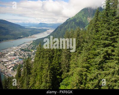 View of Juneau from the Mount Roberts Tramway Stock Photo