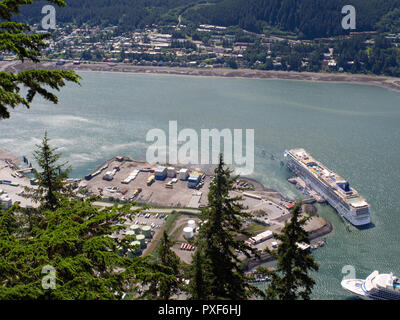 Cruise Ships In Juneau Alaska Stock Photo
