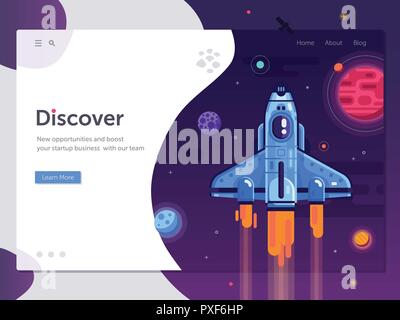 New Business Start Up Launch Illustration Stock Vector