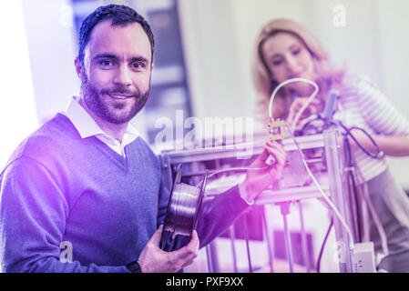 Professionals in cyber security working hard while developing new protector Stock Photo