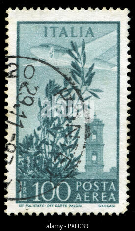 Postmarked stamp from Italy in the Aircraft over Rome series issued in 1971 Stock Photo