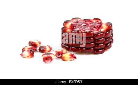Sweet Red Corn from Thailand, Siam Ruby Queen Stock Photo