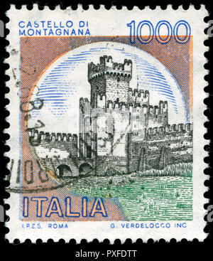 Postmarked stamp from Italy in the  Castles series Stock Photo