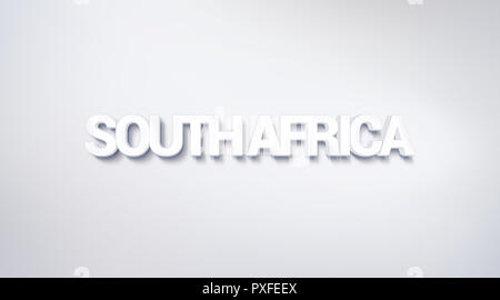 South Africa, text design. calligraphy. Typography poster. Usable as Wallpaper background Stock Photo