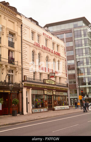 James Smith & Sons - a famous umbrella maker established in London in the 1830s and still trading today on New Oxford Street in London England Stock Photo