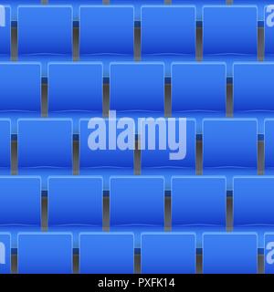 Background of plastic stadium seats Stock Vector