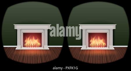 The concept of VR technology for customer Stock Vector