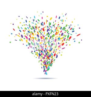 colorful party confetti on white background vector illustration EPS10 Stock Vector