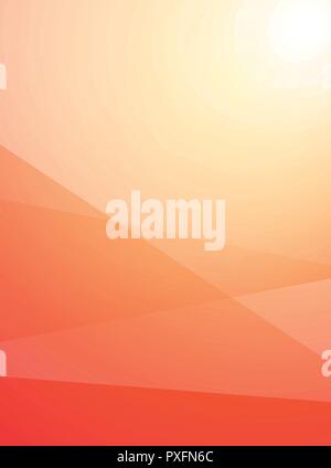 Wonderful bright background for the business orders, holidays and party. Orange Vertical Backdrop in Summer Sunny Mood. Stock Vector