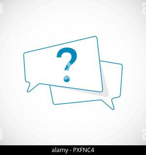 Question Mark Doodle. Question Mark as Blue Speech Bubble Web Icon. Element of web icon for mobile concept and web apps. Vector illustration Stock Vector