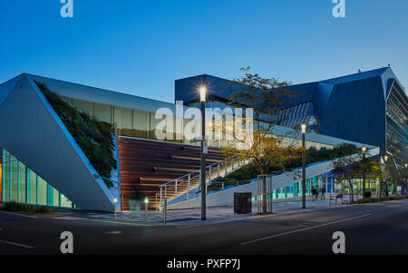 Building exterior. Pridham Hall, Adelaide, Australia. Architect: Snøhetta and JPE Design Studio, 2018. Stock Photo