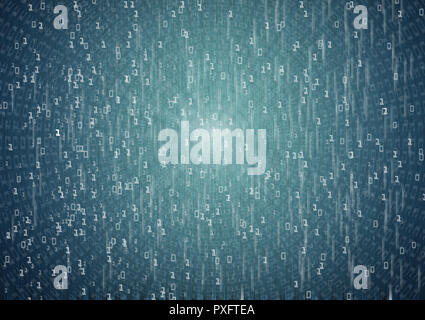 binary code mix media, hacker and internet with working system concept of computer Stock Photo