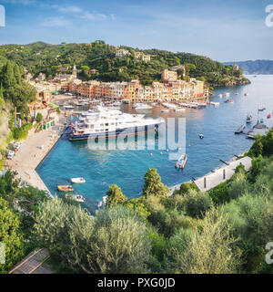 Luxury harbour of Portofino, Liguria, Italy Stock Photo