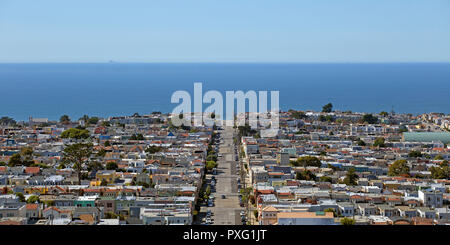 Aerial view of Outer Sunset district in San Francisco, California Stock Photo