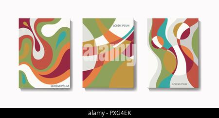 Abstract creative templates, cards, color covers set. Corporate  Identity, Music Poster, Ads Banner. Trendy vector collection  Stock Vector