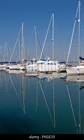 Yachts in Holyhead Marina, North Wales Stock Photo