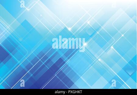 Abstract blue background with basic geometry shape low poly style and ligting effect vector eps 10 Stock Vector