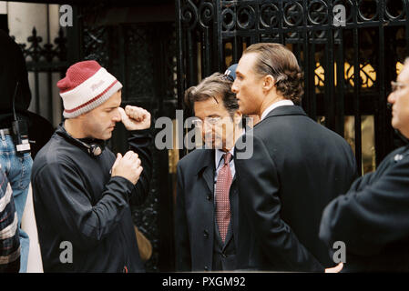 Das schnelle Geld aka. Two for the Money, USA 2005 Regie: D.J. Caruso, Director D.J. CARUSO, AL PACINO and MATTHEW MCCONAUGHEY on film location. Stock Photo