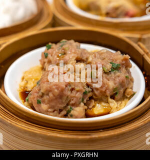 Steamed Beef Balls with Bean Curd Sheet Stock Photo