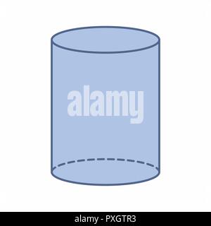 The illustration of an isolated cylinder on white background Stock Vector