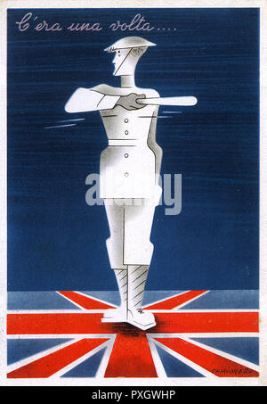 WW2 - Britain as the Policeman of the World - Fascist Satire Stock Photo