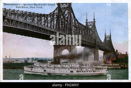 Queensboro Bridge, Blackwell's Island, East River, New York Stock Photo