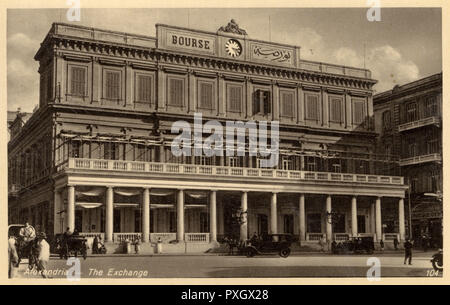 The Exchange (Bourse) at Alexandria, Egypt Stock Photo