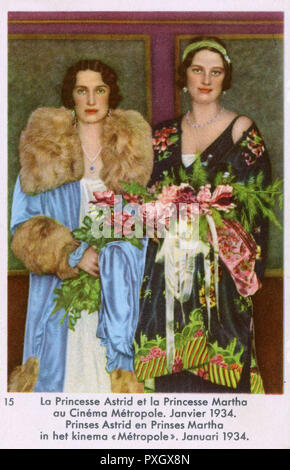 Queen Astrid of Belgium with Princess Martha