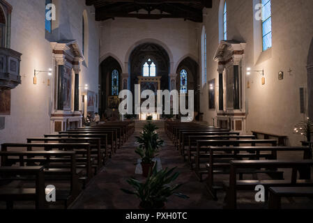 The Church of Sant'Agostino in San Gimignano is one of the most beautiful churches in Tuscany, an example of the most representative of Italian Renais Stock Photo