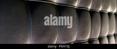 Tufted leather headboard texture, used for background Stock Photo