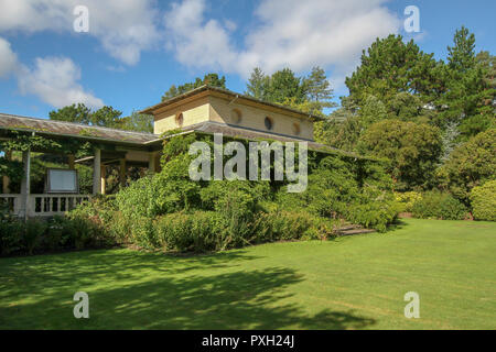 Garden at the Italian Teahouse on Garnish Island, County Cork, Ireland. Stock Photo