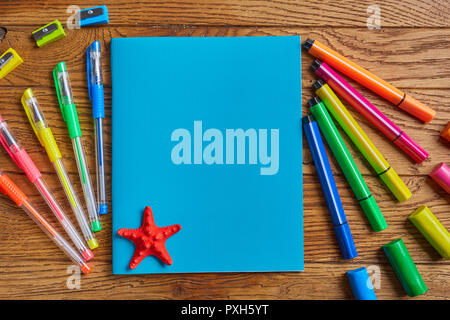 Stationery with copyspace. Education concepte. Top view, flat lay. copyspace Stock Photo