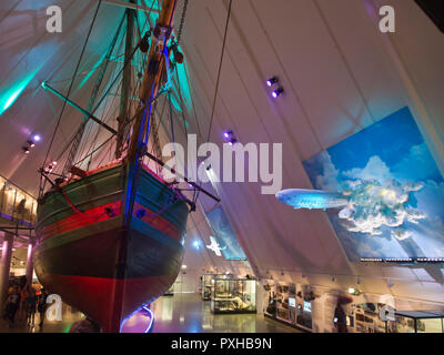 The polar ship Fram displayed in its own museum in Bygdoy, Oslo Norway, owned by Nansen and used by Amundsen on his way to the south pole Stock Photo