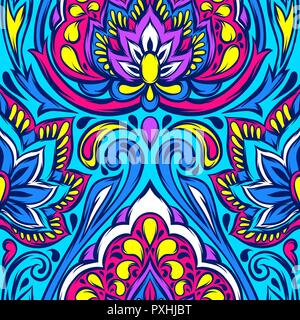 Indian ethnic seamless pattern. Stock Vector
