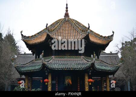 Temple in Beatiful old town of Chengdu, Sichuan, China Stock Photo