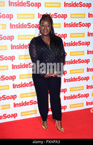 Tameka Empson attending the Inside Soap Awards 2018 held at 100 Wardour Street, Soho, London. Stock Photo