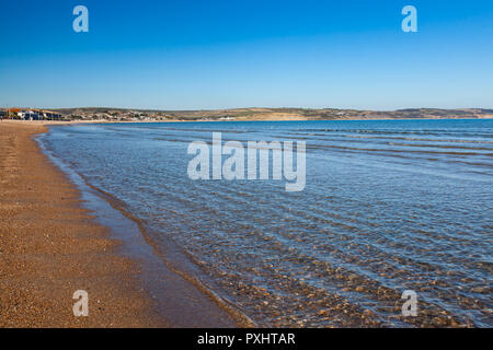 Clear blue sky at Weymouth Beach Dorset England UK Europe Stock Photo