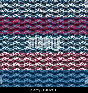 Abstract seamless knitting horizontal patterns set wallpaper Stock Vector