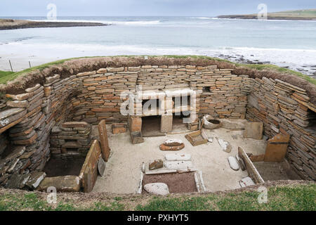 Skara Brae neolithic village Orkney Stock Photo