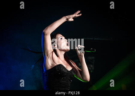 Finnish singer and songwriter, Tarja Turunen performing live on stage at Orion Live Club, Rome, Italy on 17 October 2018. Photo by Giuseppe Maffia Stock Photo