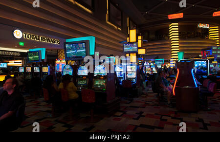 Interior of Planet Hollywood casino, Las Vegas, Nevada, USA. Stock Photo