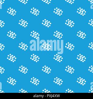 Triple molecule pattern vector seamless blue Stock Vector