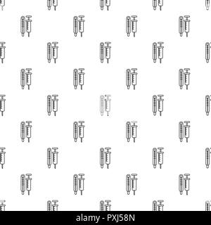 Thermometer syringe pattern vector seamless Stock Vector