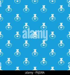 Chemical bug pattern vector seamless blue Stock Vector