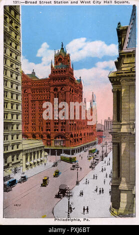 Broad Street Station and West City Hall Square, Philadelphia Stock Photo