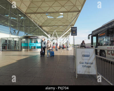 STANSTED, UK - CIRCA OCTOBER 2018: London Stansted airport design by architect Lord Norman Foster Stock Photo