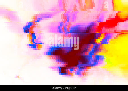 Bright colored noise with crazy directions of light. Modern, trendy digital abstract concept background, movement Stock Photo