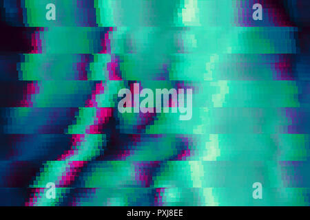 Colored noise with crazy directions of light. Modern, trendy digital abstract concept background, movement Stock Photo