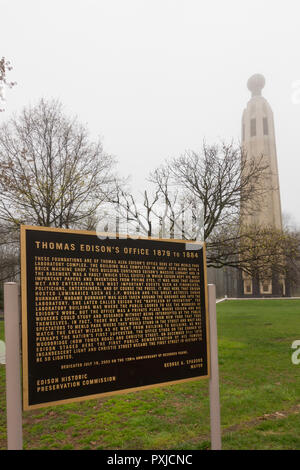 Thomas Edison center at Menlo Park museum Edison NJ Stock Photo