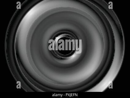 Dark grey monochrome circles abstract vector background Stock Vector